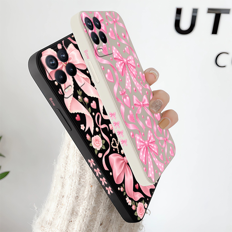 Pink Bow Knots Case For OPPO R - Realme Note 50 recension och pris