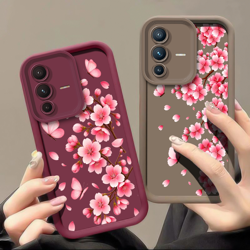 Pink Cherry Blossom Print Phon - Vivo V40 recension och pris